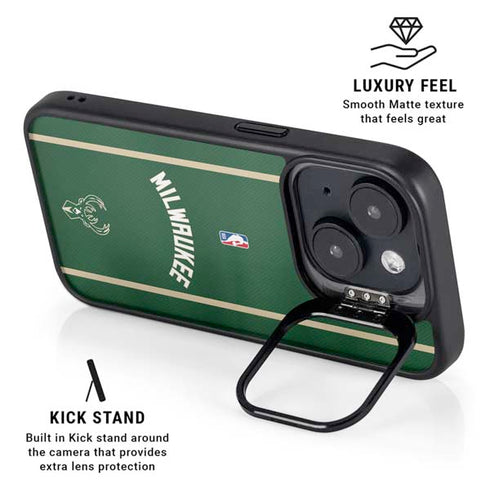 NBA Milwaukee Bucks Jersey iPhone 14 Kickstand Case
